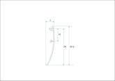 aluminium afdekstrip 200cm wandprofiel eco model